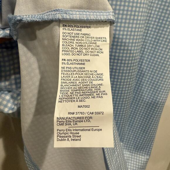 PGA TOUR Pro Series Mens Polo Shirt Clear Sky Grid Print Medium NWT Athletic Fit - Picture 6 of 8